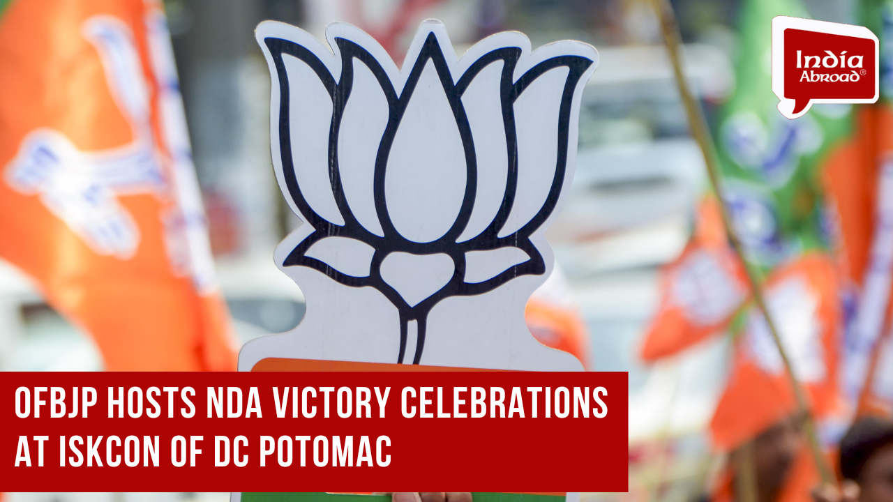 OFBJP hosts NDA Victory celebrations at ISKCON of DC Potomac 